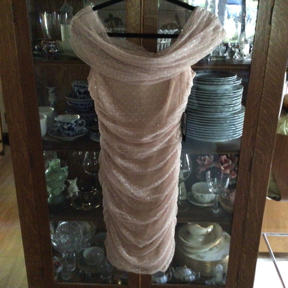 BeBe/ RUCHED PINK DRESS - Picture 4 of 5